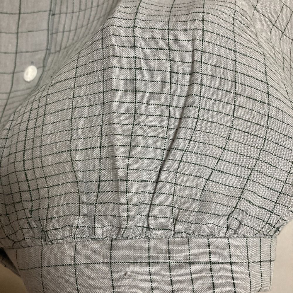 ばら売り mina perhonen ミナペルホネン cahier リネンシャツ サイズ38 グレー レディース 古着