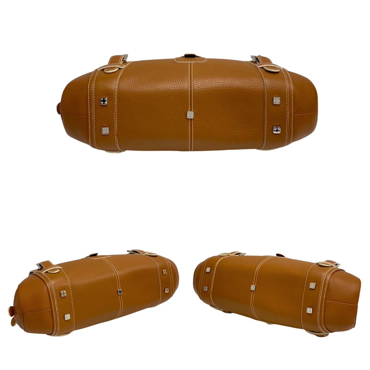 極 美品 希少品 LOEWE ロエベ ロゴ 刻印 センダ レザー 本革 