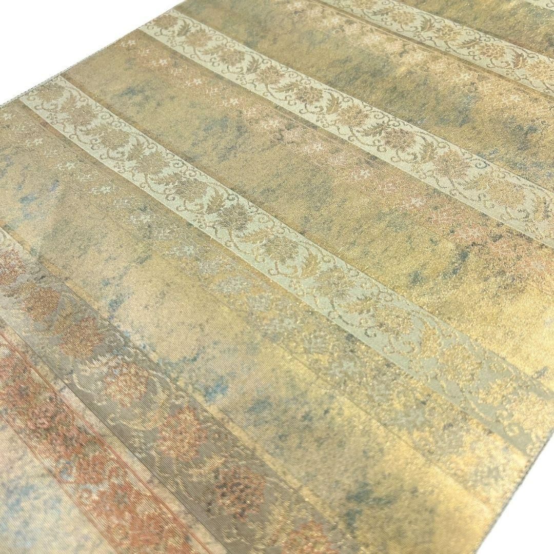 箔屋清兵衛 名物裂間道 唐花模様 袋帯 着物 帯 013a p - メルカリ