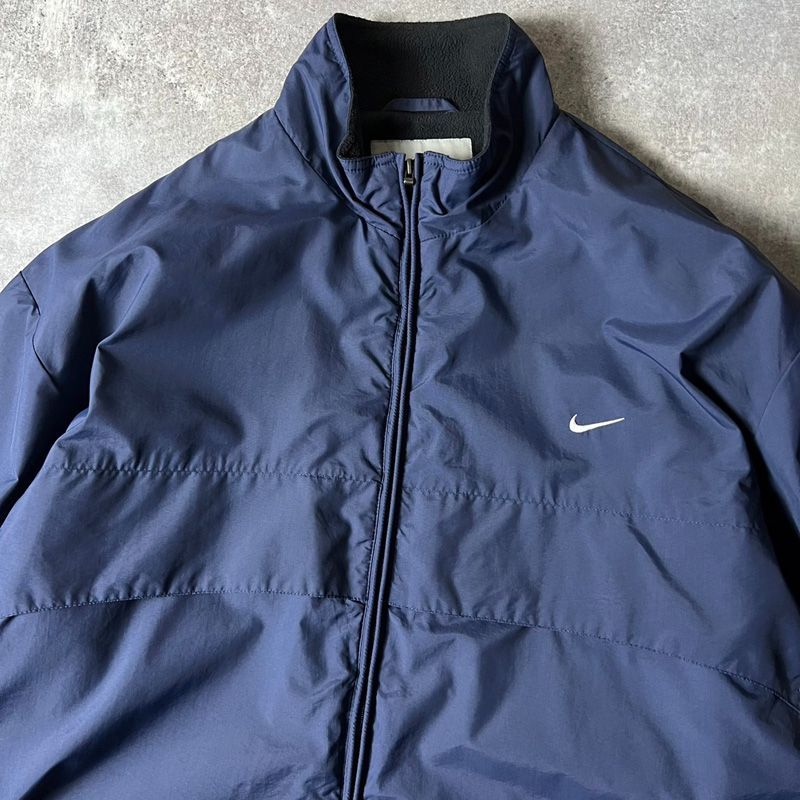 00s NIKE フリース ライナー フルジップ ナイロン ジャケット XL
