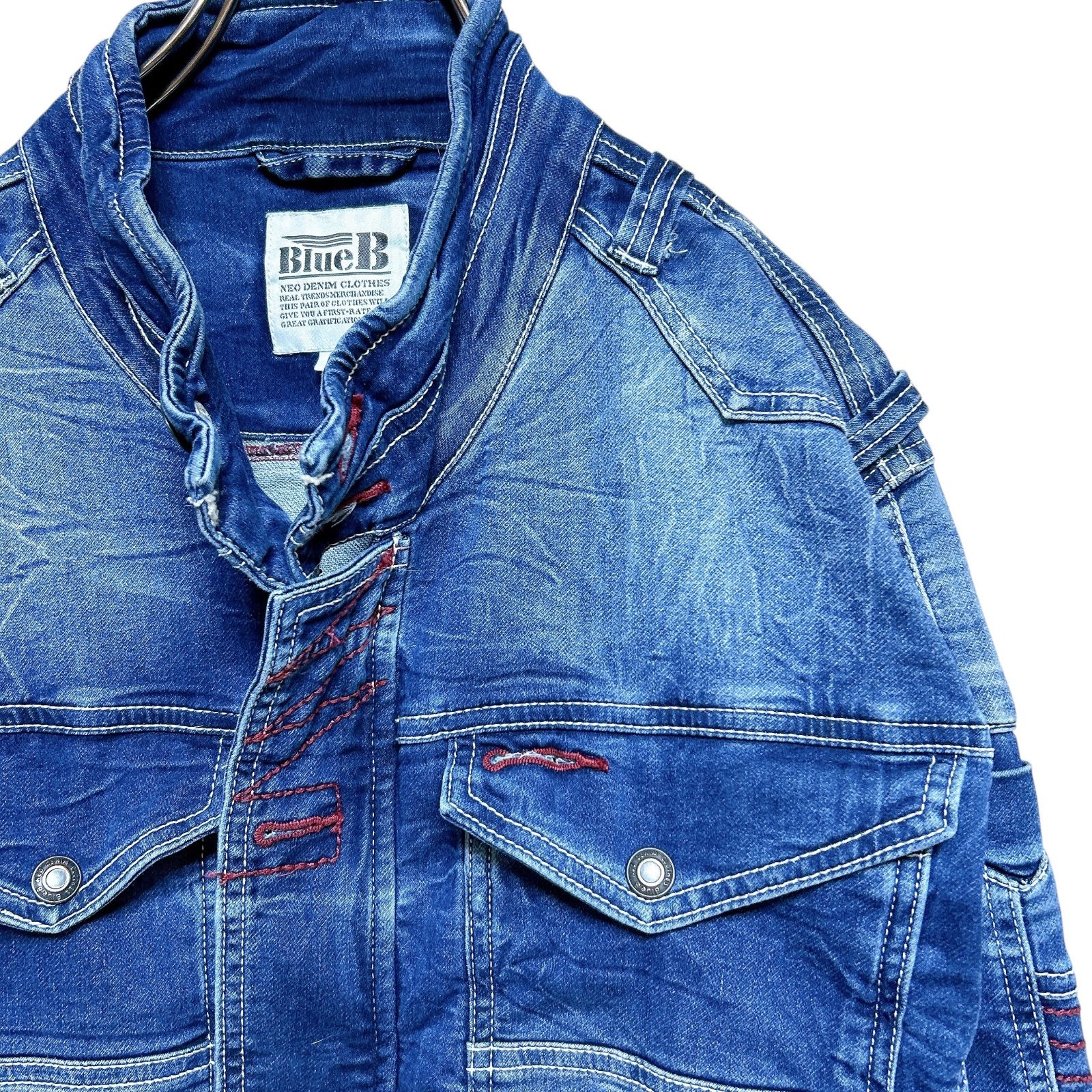 ワークマン WORKMAN BlueB ストレッチ デニムジャケット ジップアップ ワークマン WORKMAN BlueB ストレッチ デニムジャケット ジップアップ