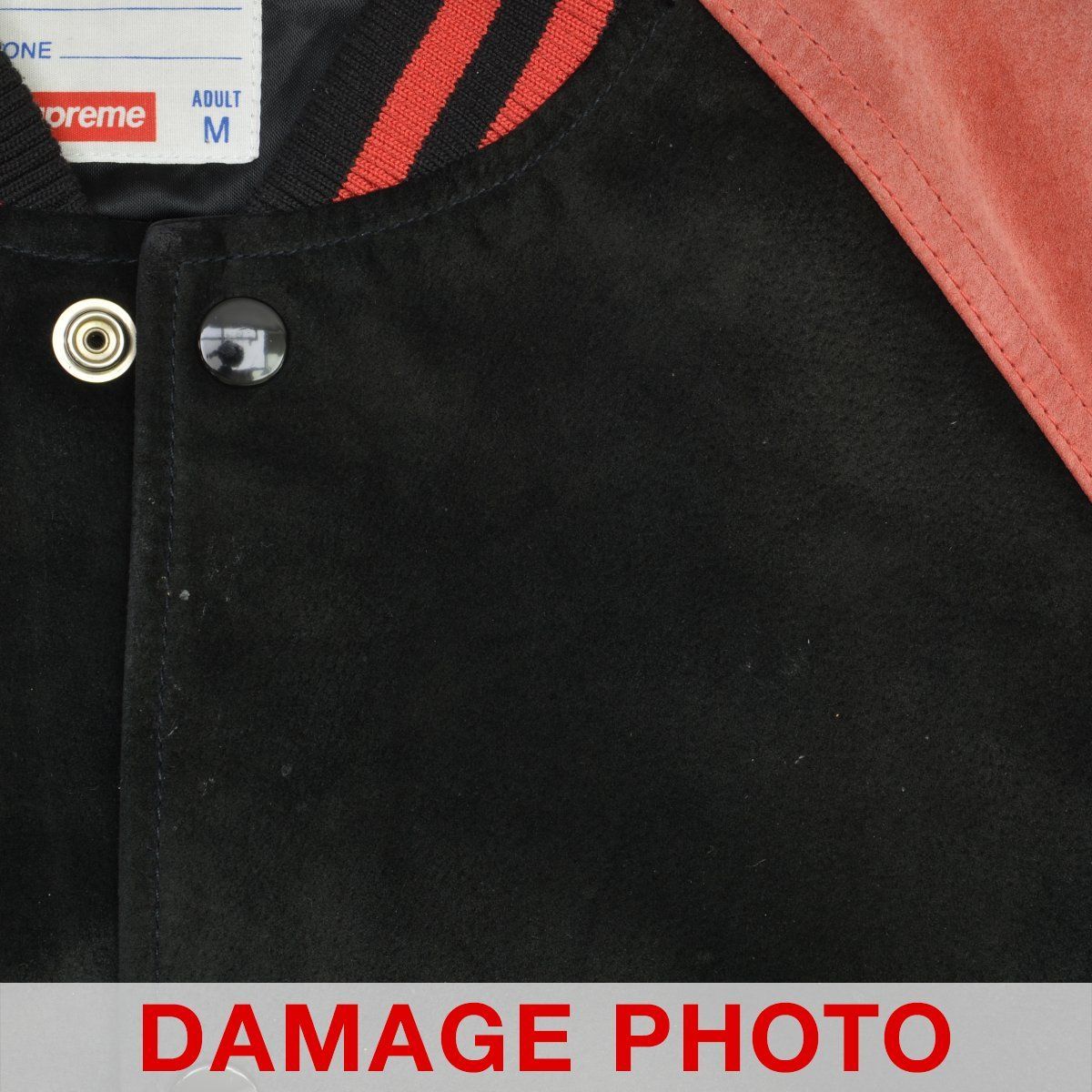 M【SUPREME / シュプリーム】17SS uede Varsity Jacket スエード バー 