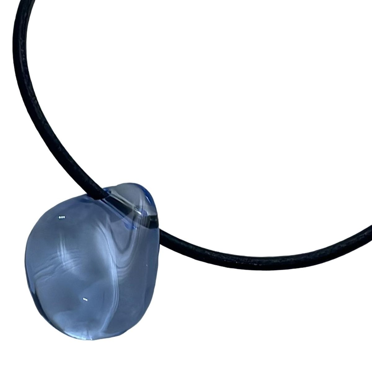 Baccarat バカラ チョーカー - レザー ブルー×黒