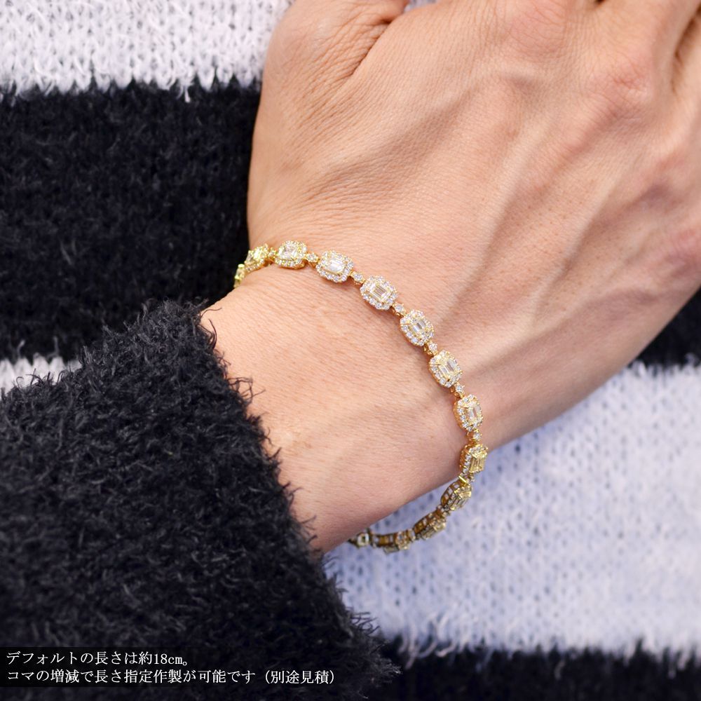 K18 ダイヤモンド ブレスレット「ブライト」 レディース ete
