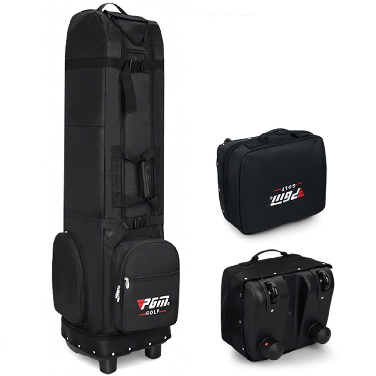 Color Cタイプ-ブラック FMAFNLY ゴルフバッグカバー ゴルフ用トラベルカバー 折りたたみ式 ホイール付き ゴルフ航空バッグ ゴルフバッグ トラベルケース 耐摩耗性 防水 ブラック