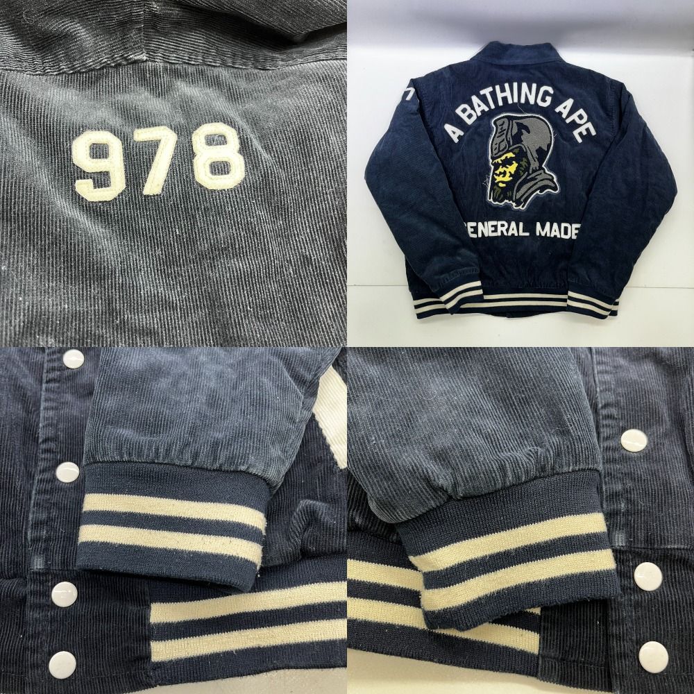 A BATHING APE コーデュロイ スタジャン　ブルゾン　初期978 A BATHING APE コーデュロイ スタジャンブルゾン初期978