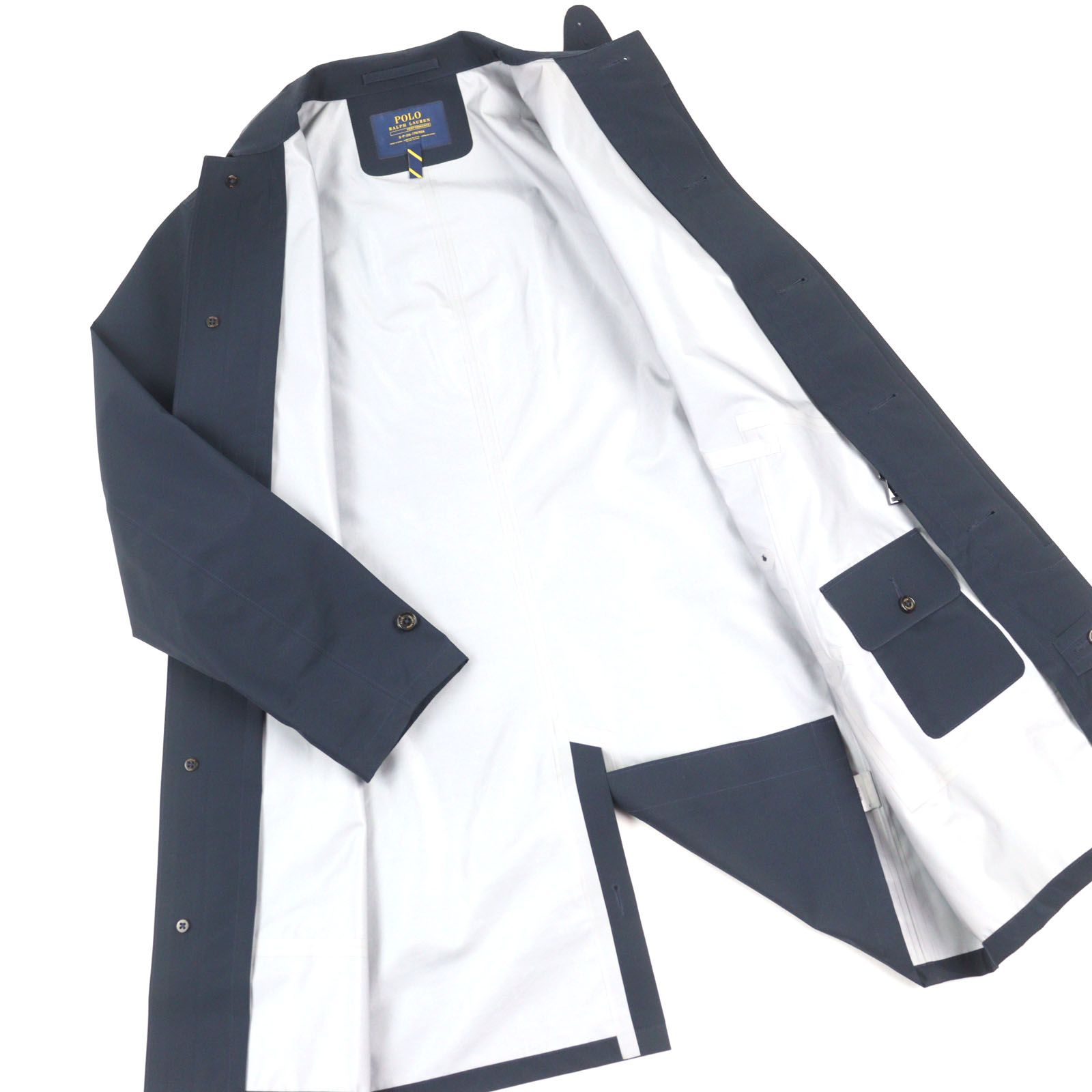 【美品】Ralph Lauren ポロラルフローレン ポロコート ネイビー A6 極美品○POLO RALPH LAUREN ポロ・ラルフローレン ロゴボタン
