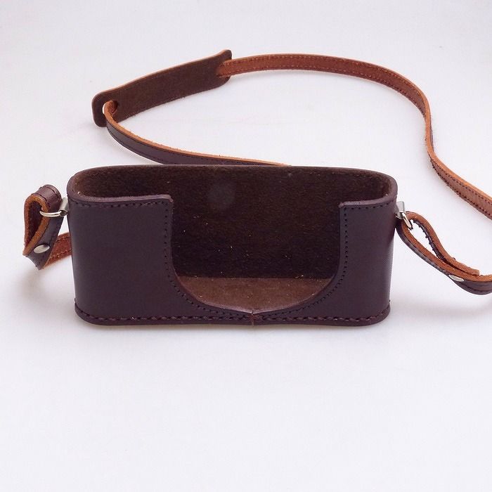 カメラ ヒラノ ライカ Leica A型 DIIスタンダード用 ケース-ストラップ 茶色