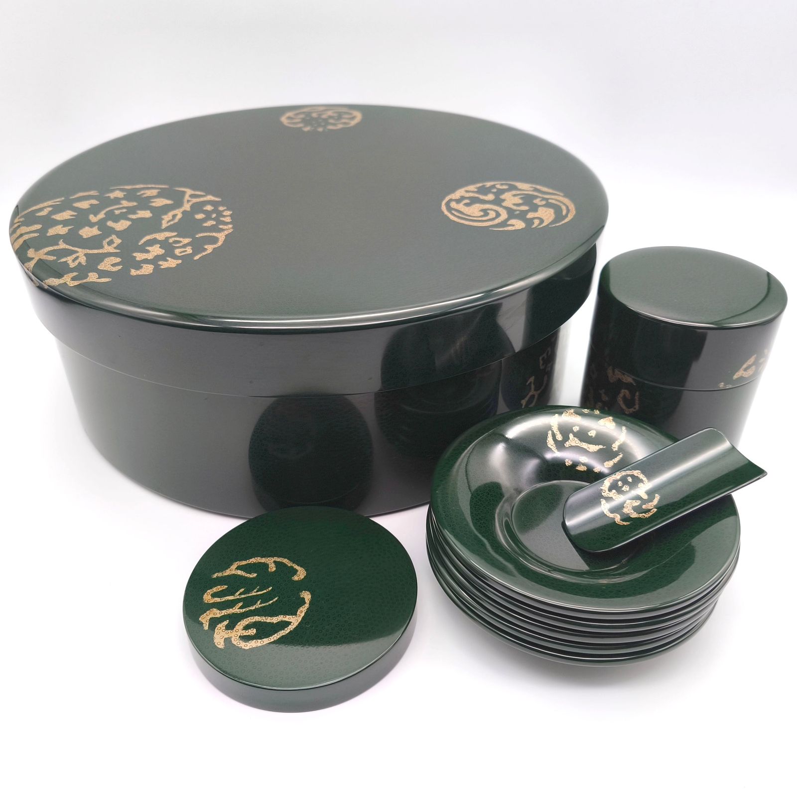 新品未使用 津軽塗 唐塗り 伝統工芸品 茶道具セット 茶びつ 茶托 茶筒 急須台 新品未使用 津軽塗 唐塗り 伝統工芸品 茶道具セット 茶びつ 茶托