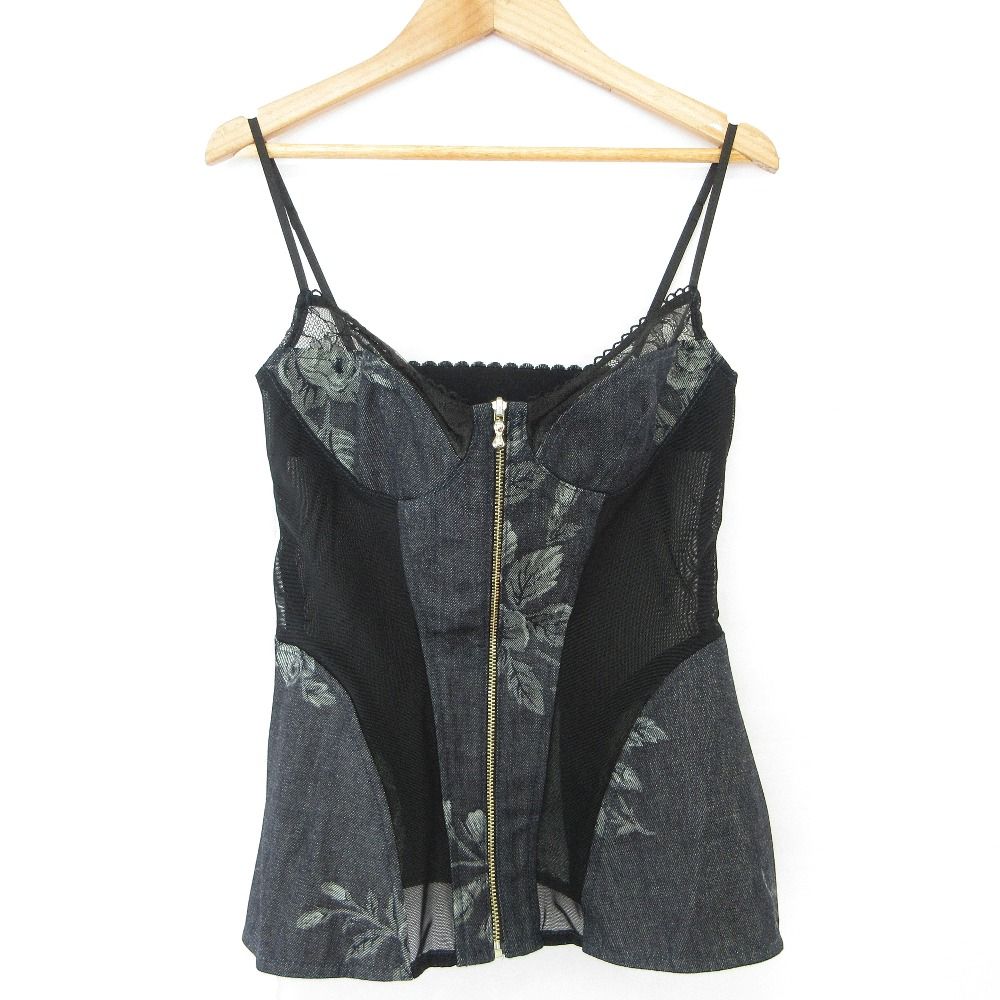 25SS FETICO フェティコ EMI HUNAYAMA ROSE DENIM BUSTIER ビスチェ キャミソール サイズ1 インディゴ レディース 古着