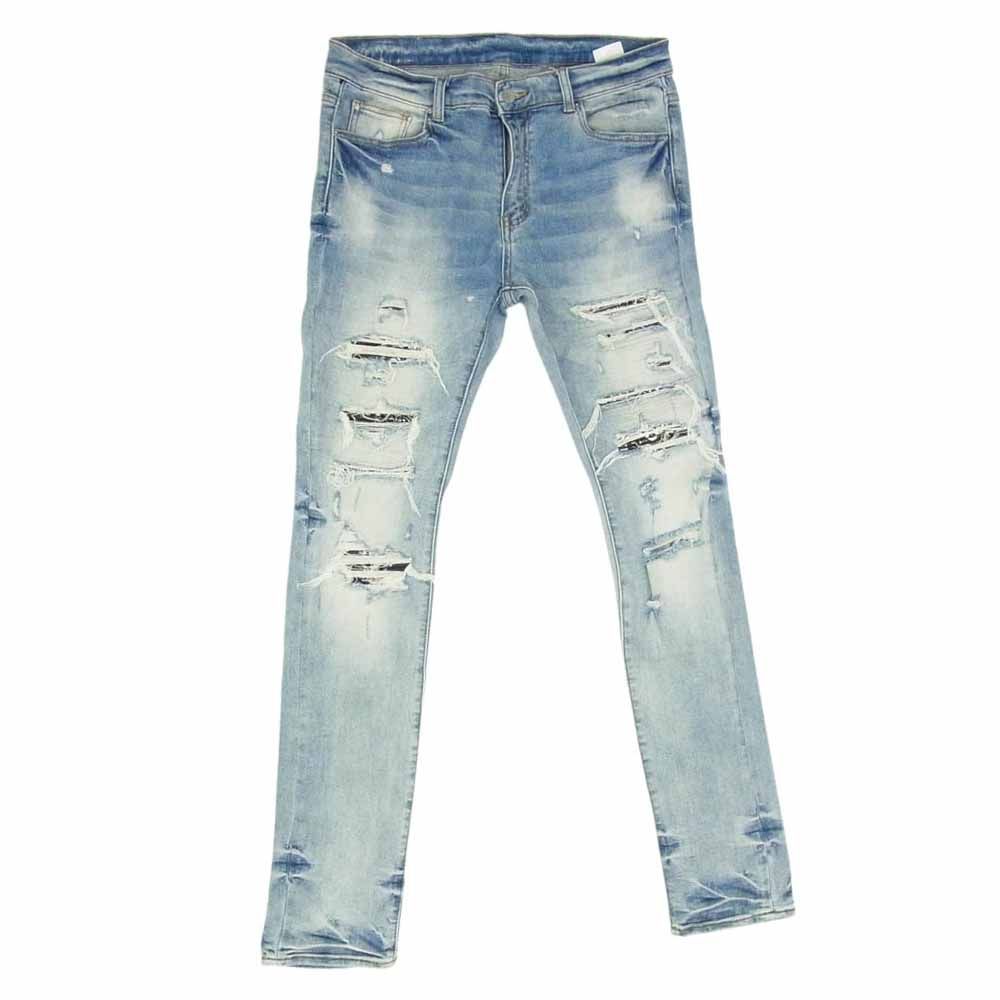 ミニマル mnml RN139488 ダメージ加工 クラッシュ スキニー ストレッチ 