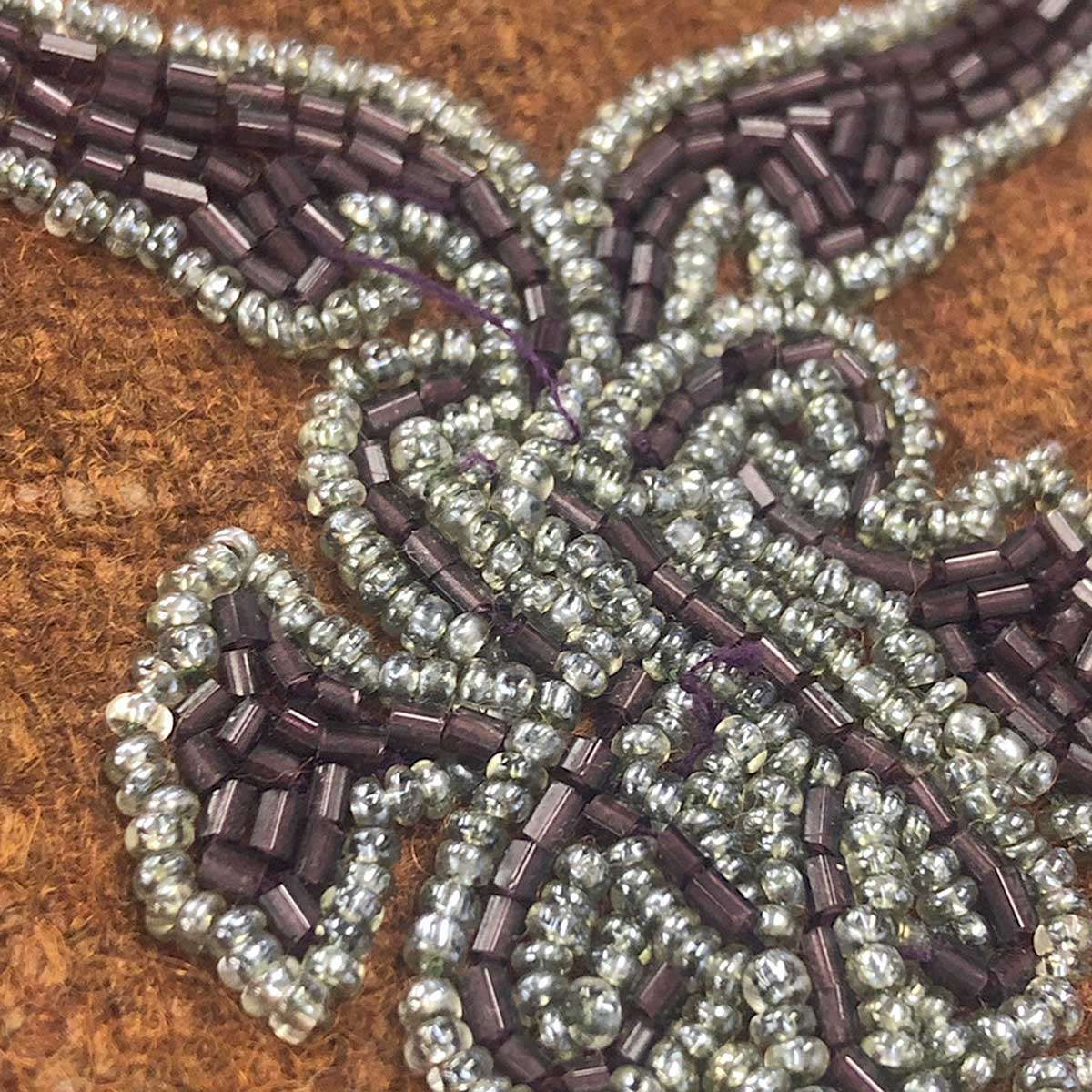 JAMIN PUECH ジャマン ピュエッシュ スパンコール装飾レザーコンビ  