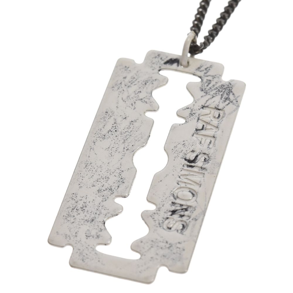 RAF SIMONS (ラフシモンズ) Razor Blade Necklace カミソリ刃 落書きデザイン ナックレス アーカイブ  シルバー/ホワイト - メルカリ