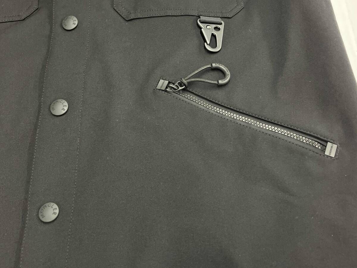  MONCLER Vardet Giubbotto シャツジャケット モンクレール ナイロンジャケット フロントスナップ ブラック サイズ3 その他 小物