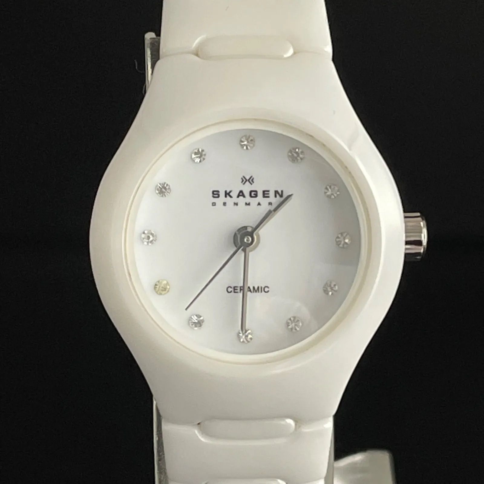 SKAGEN セラミック腕時計 ホワイト 動作確認済み SKAGEN スカーゲン セラミック 腕時計 クォーツ - メルカリ