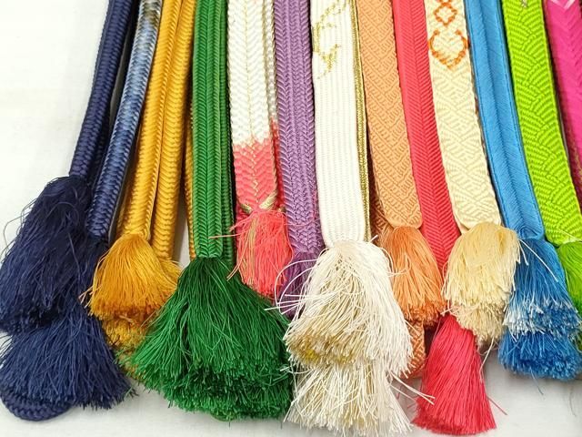 平和屋着物●和装小物　帯締め20本　高麗組　笹浪組　奈良組　唐組　金糸　逸品　DAAT0783by 平和屋着物○和装小物 帯締め20本 高麗組 笹浪組 奈良組