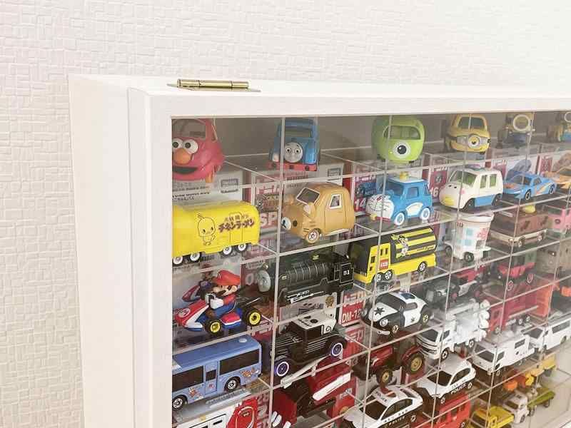 トミカ４８Ｗアクリル棚ホワイト コレクションケース