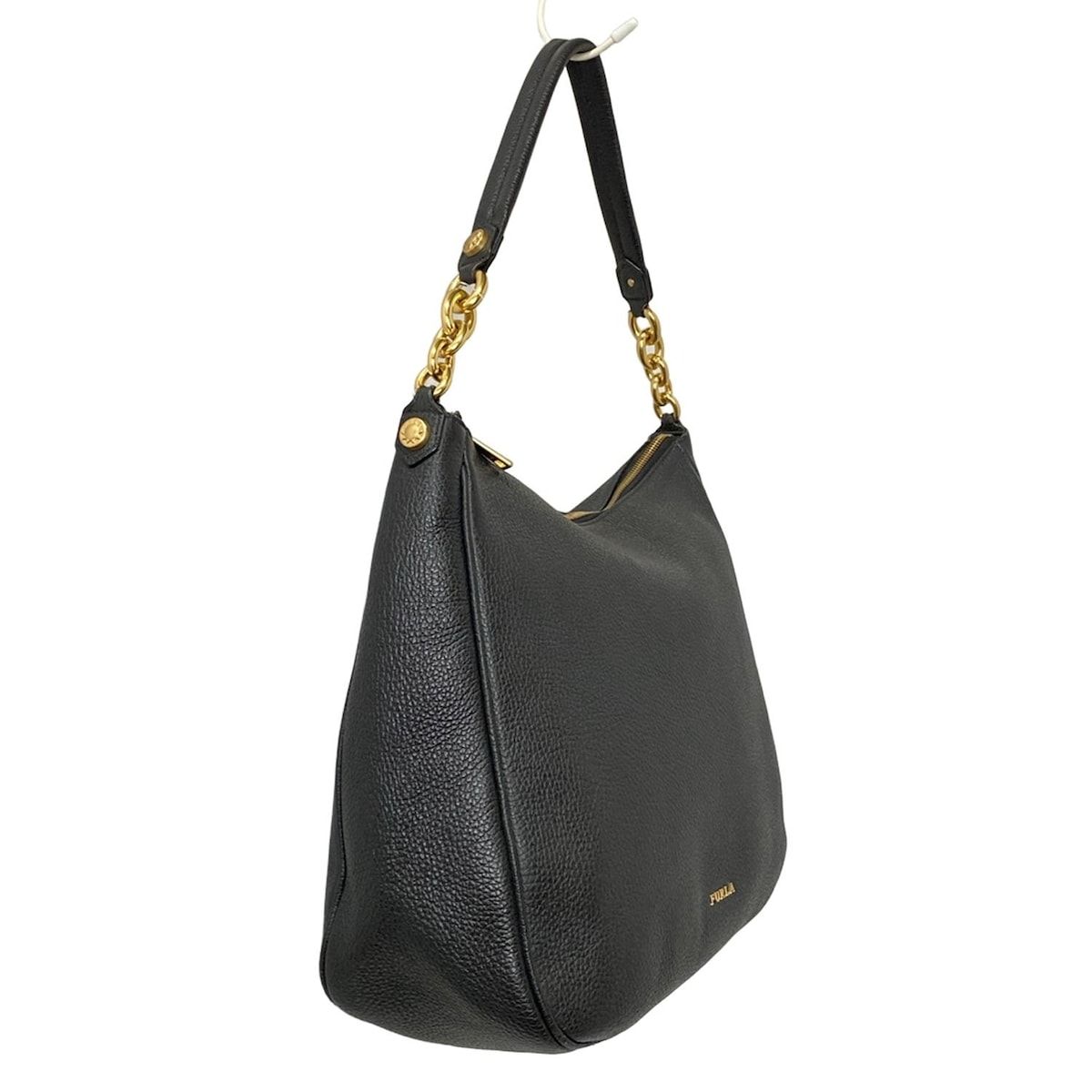 FURLA(フルラ) ショルダーバッグ - 黒 レザー - メルカリ