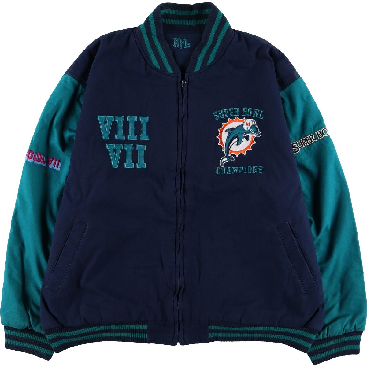【入手不可能!!】NFL ✈︎マイアミドルフィンズ リバーシブル 中綿ブルゾン 入手不可能!!】NFL ✈︎マイアミドルフィンズ リバーシブル 中綿