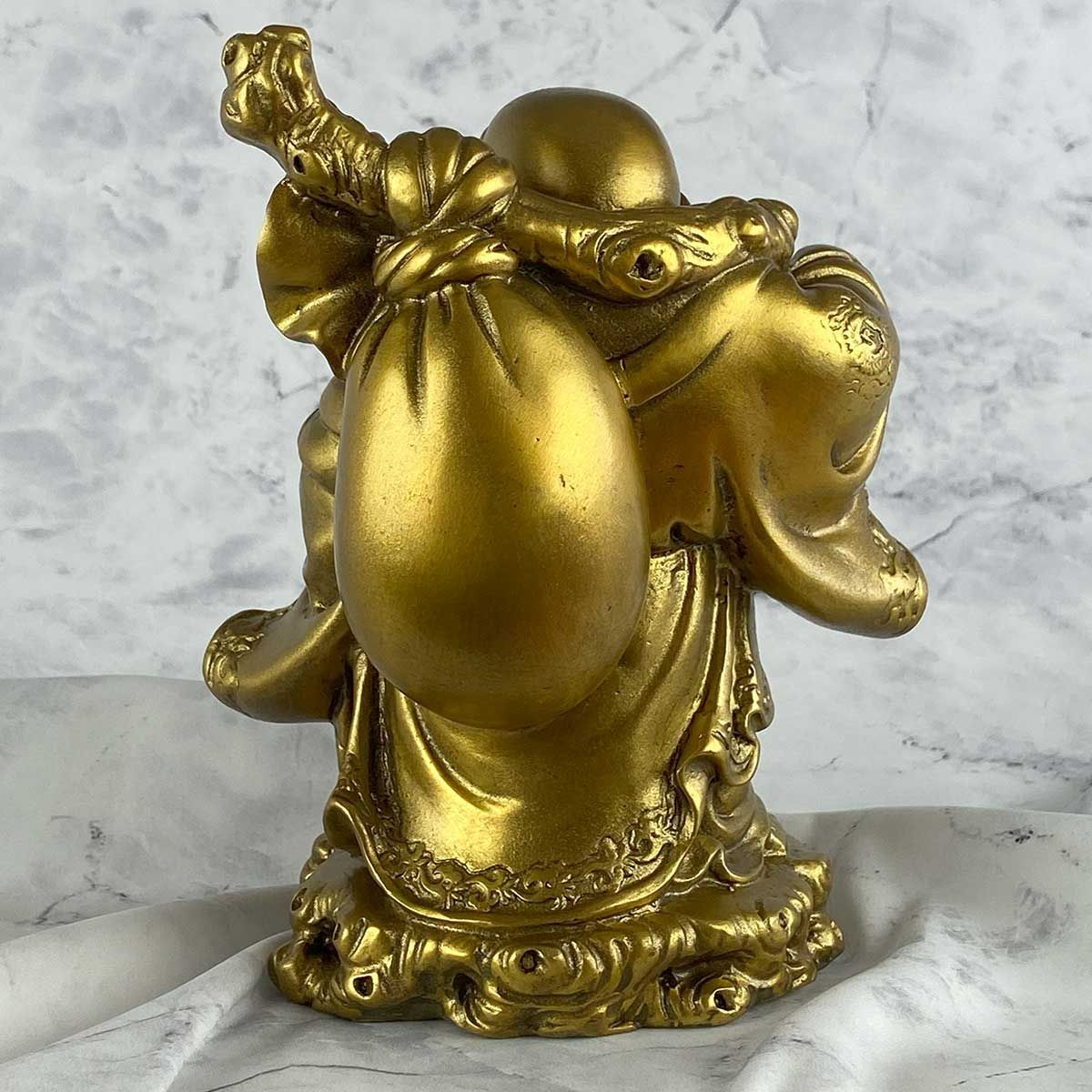 布袋様 布袋尊 置物 銅製 中サイズ（高さ17cm) 縁起 ご利益 開運