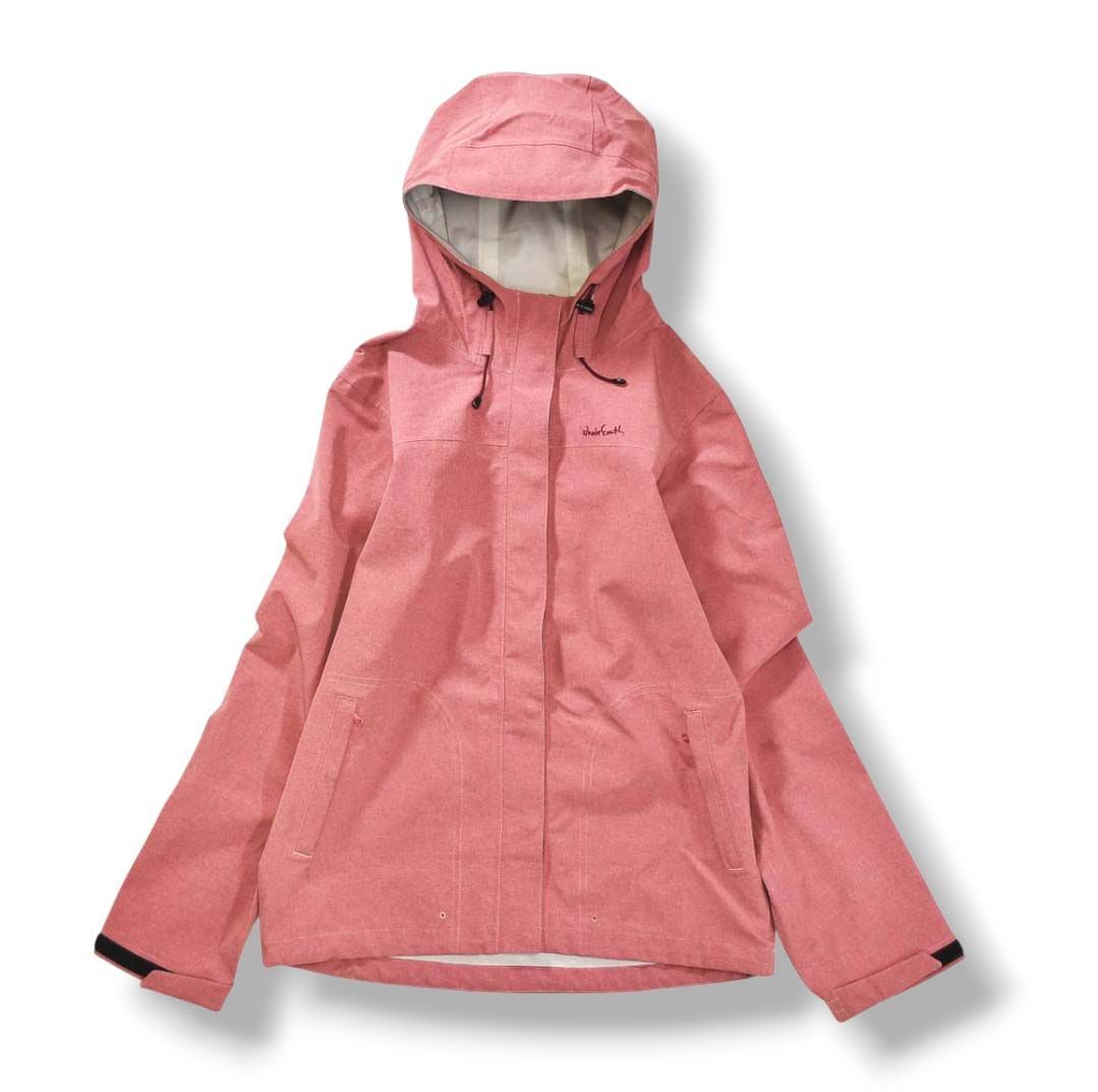 ホールアース WholeEarth パフォーマンス ストレッチ ジャケット ウィンドブレーカー ジャンパー パーカー L ライトボルドー レディース ♪