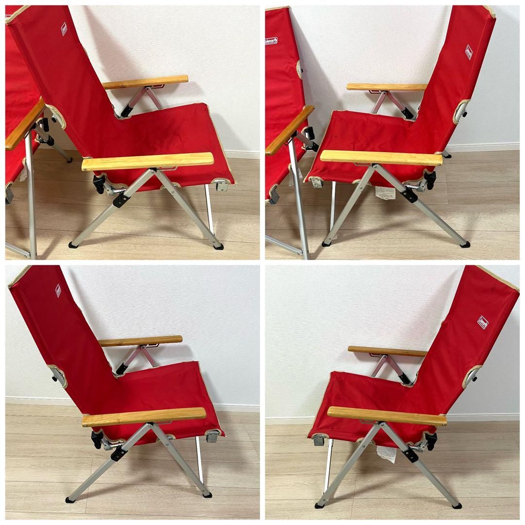 コールマン レイチェア 二脚 赤 チェア】Coleman 折りたたみレイチェア