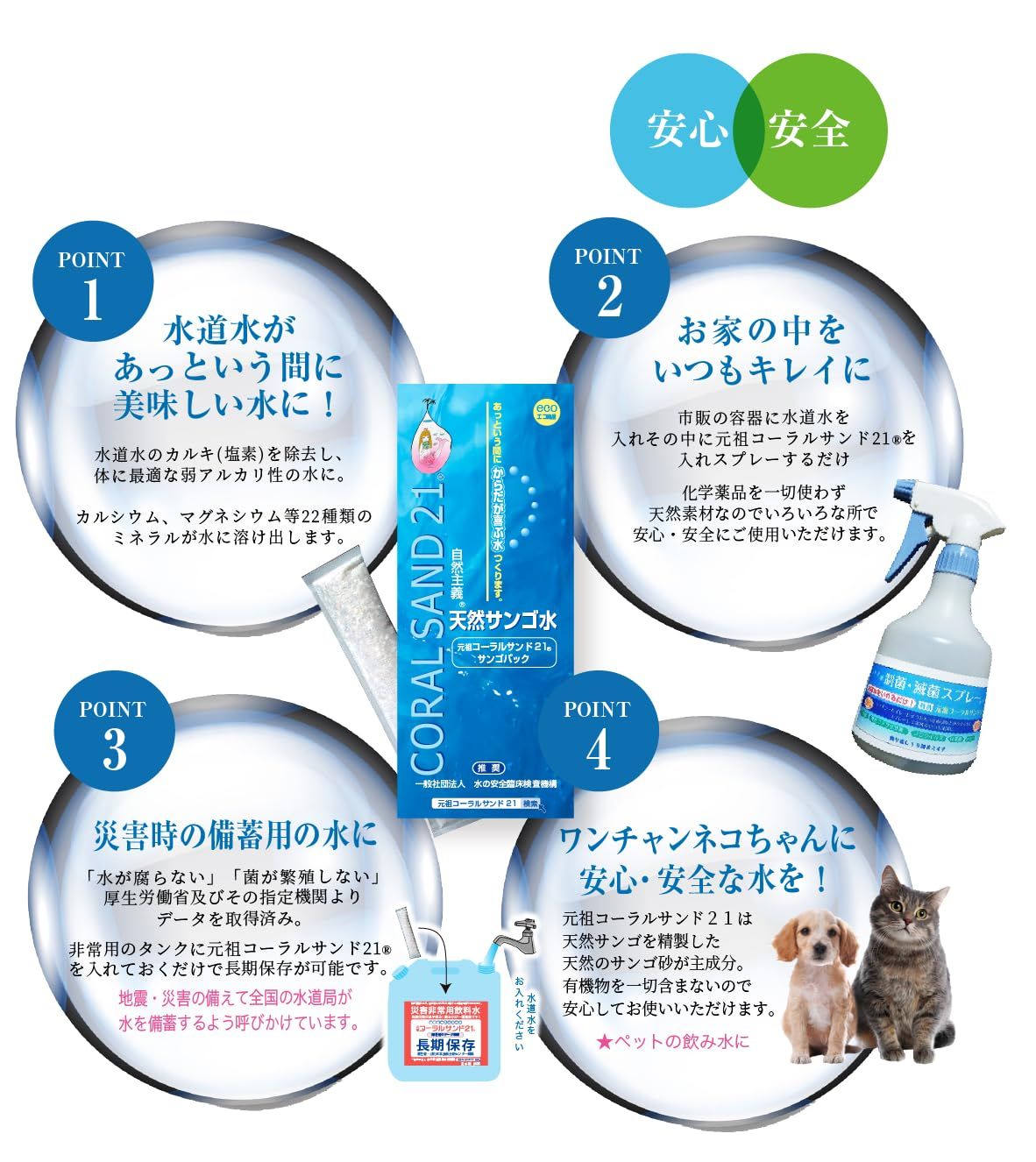 新品 天然サンゴで水を浄化 水道水を超名水に 元祖コーラルサンド21