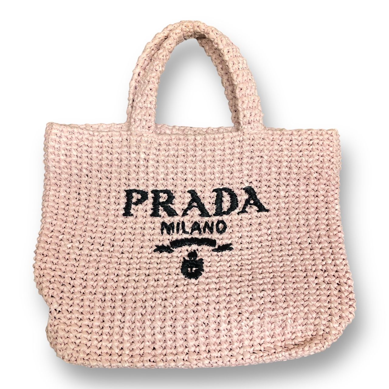 PRADA 23SS ラフィア メッシュ編み スモール トートバッグ プラダ 