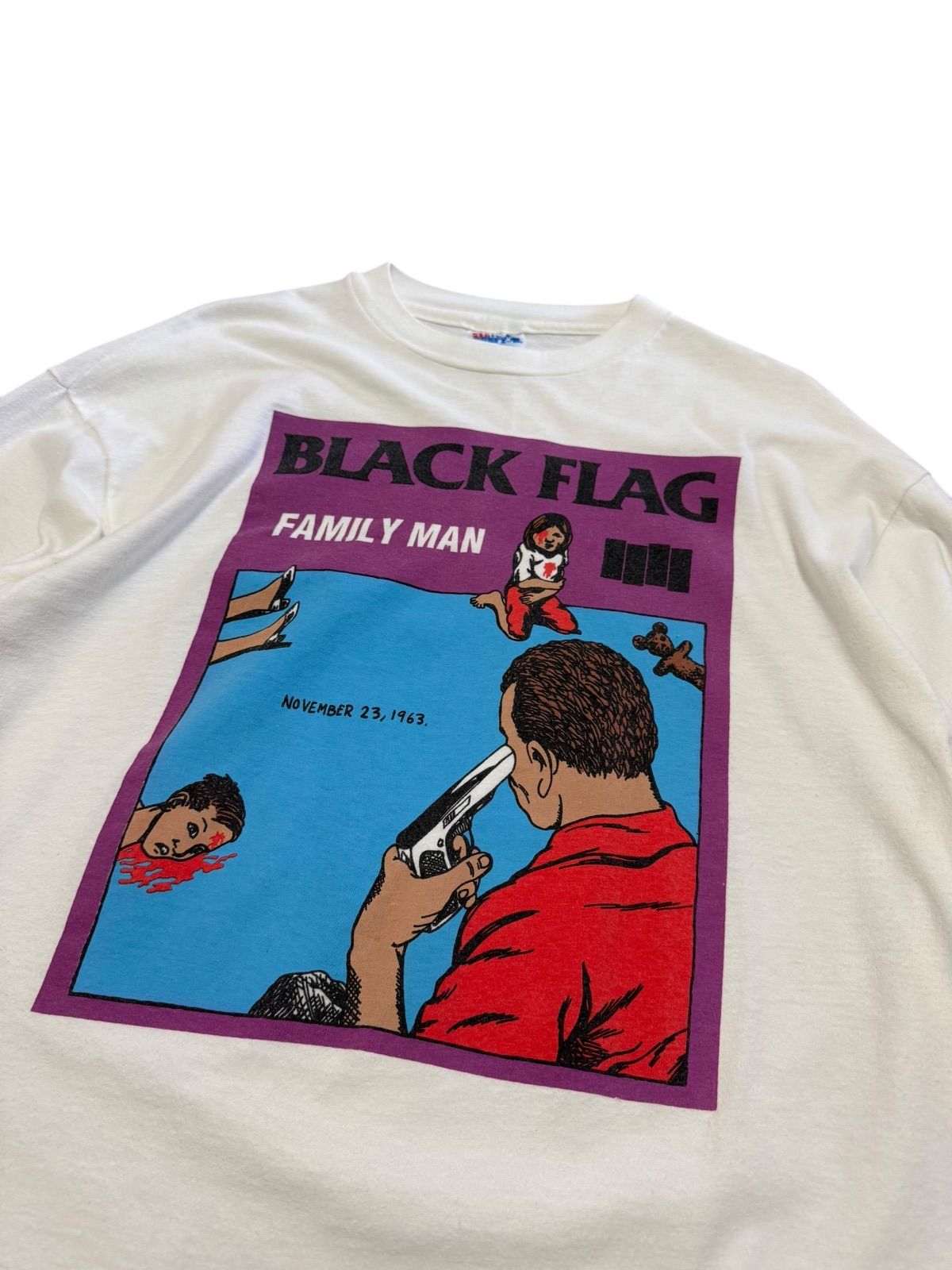 90s Black Flag Family Man L/S T-shirt (L) ブラックフラッグ