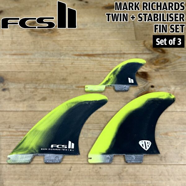 FCS2 fcs MR twin+1 フィン マークリチャーズ ツインスタビ FCS 25 FCS2 サーフィン フィン MARK RICHARDS TWIN +