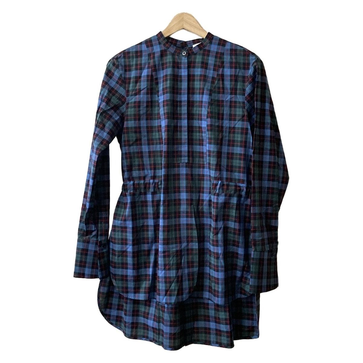 極美品 ENFOLD エンフォルド SOMELOSチェックロングシャツ 38 美