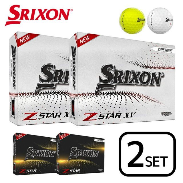 スリクソン SRIXON Z-Star Ball Z-Star XV Ball Z スター Z スターXV ゴルフボール 2箱セット 12個入りｘ2 USA直輸入品