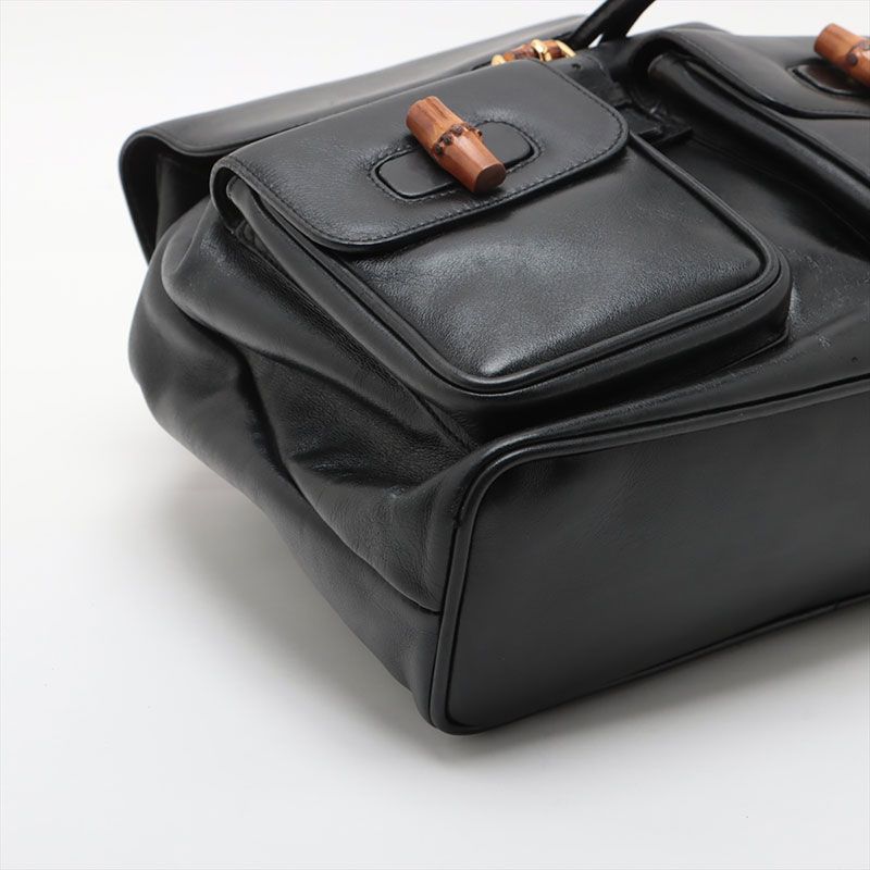 GUCCI バンブー　リュック　ブラック ☆他人と絶対被らない！？☆GUCCIバンブーリュック入荷[2020.03