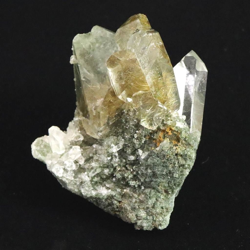 ルチルクォーツ　ヒマラヤ水晶　マニハール産　水晶クラスター　天然石ゴールドルチル マニハール産ヒマラヤ水晶では珍しい丸玉/希少なルチル入りの70