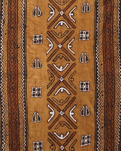 アフリカ マリ 泥染め 布 ラグ ヴィンテージ 西アフリカの泥染めの布