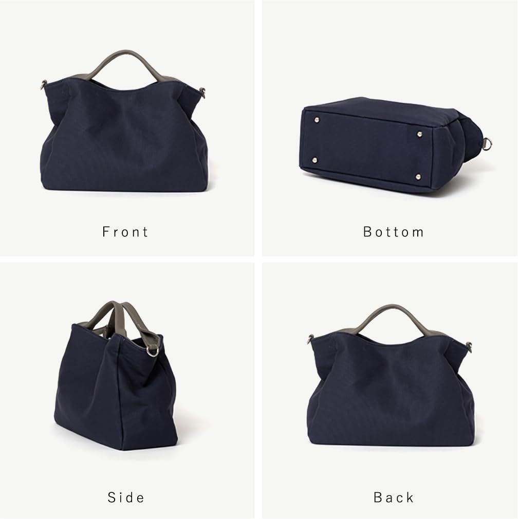 VITAFELICE] ヴィータフェリーチェ 本革×キャンバス 2way トートバッグ