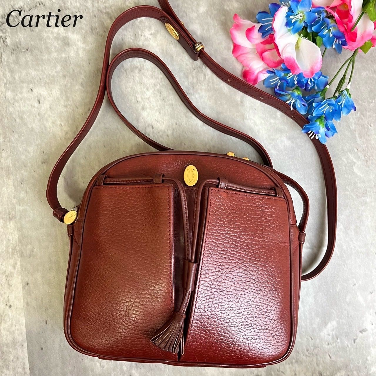クリアランス公式店 美品 cartier カルティエ トートバッグ 肩掛け 