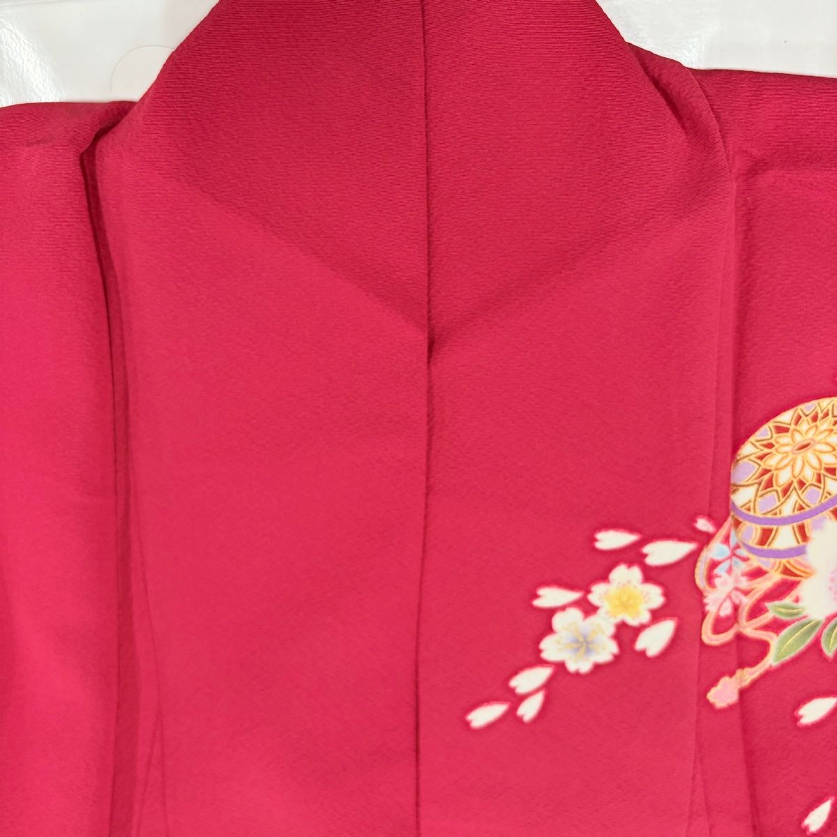 【大幅値下げ中！⠀】美品 振袖 赤 長襦袢付き 振袖 身丈165cm 裄丈68cm L 袷 桜 熨斗 金彩 金糸 赤 正絹 名品