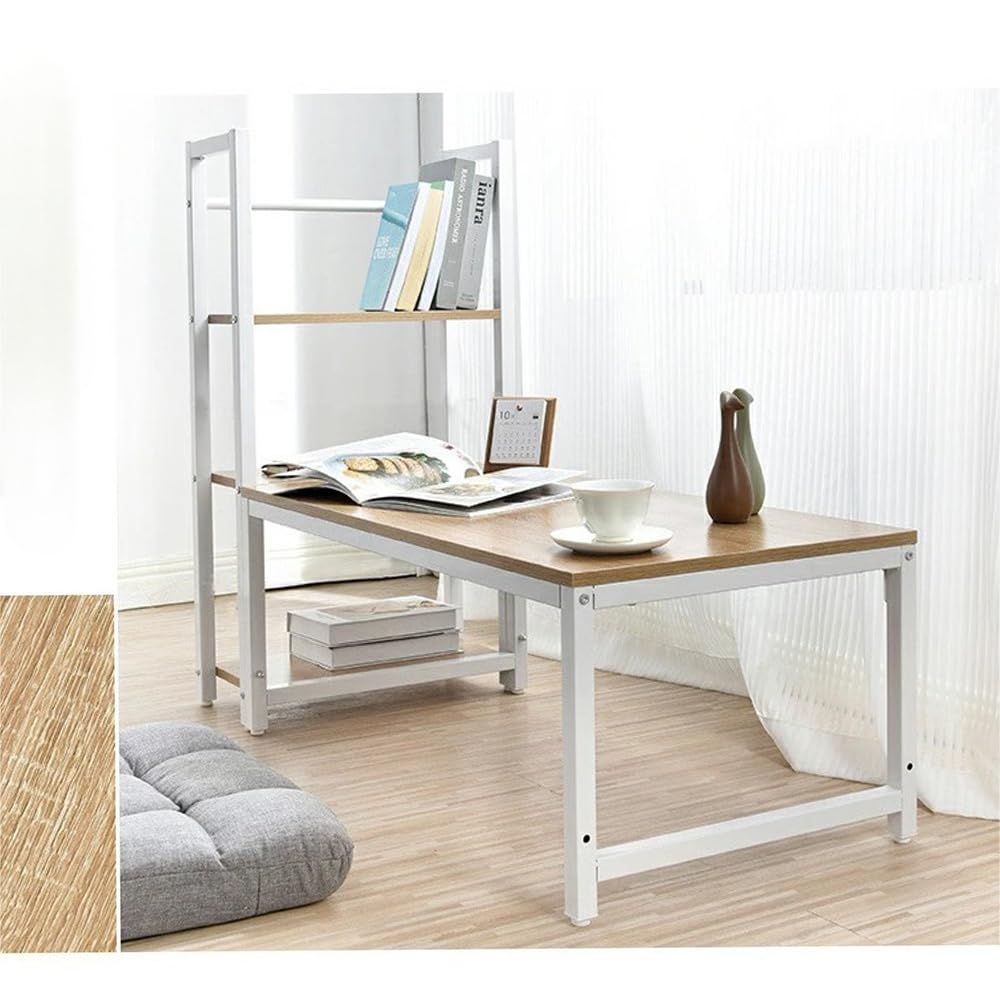 数量限定】ロータイプ パソコンデスク 一体分離両用 3段シェルフ付