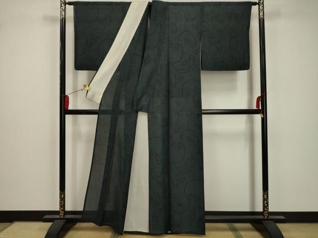 平和屋着物＊夏物 本場大島紬 夏大島 紗 唐草文 正絹 逸品 AABA5520sx