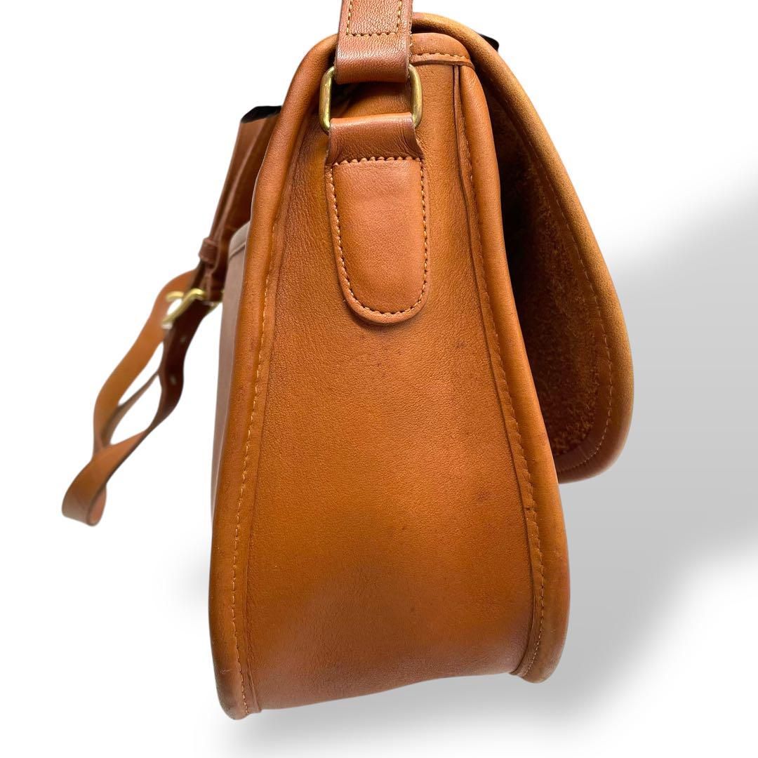 美品 COACH オールドコーチ USA製 ショルダーバッグ レザー
