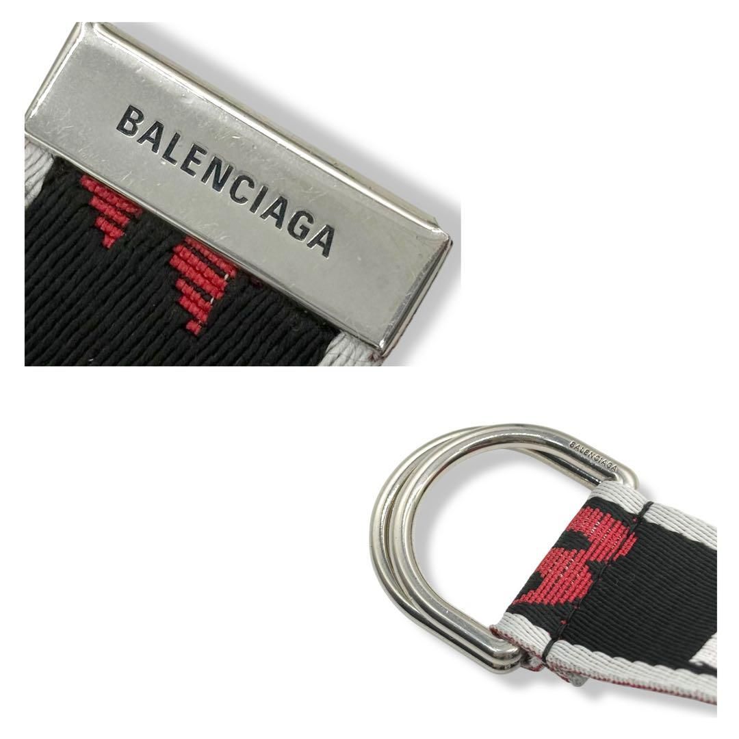 使用わずか バレンシアガ Dリング ロゴ ベルト ユニセックス ブラック