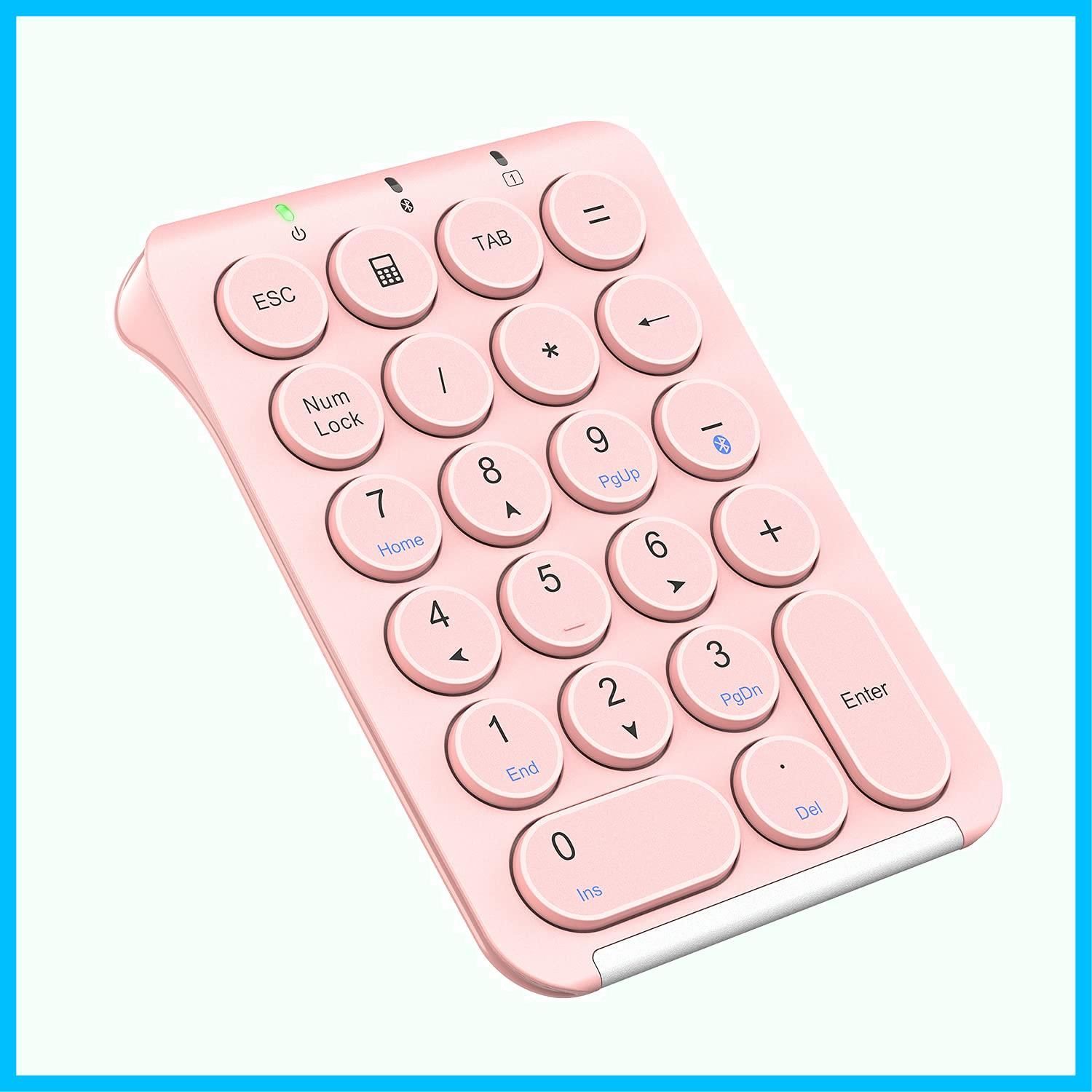 iClever テンキー Bluetooth ワイヤレス 数字 キーボード パンタグラフ式 Type-c充電 超薄型 Tabキー付き ブルートゥース テンキー 無線 ナンバーパッド 左手デバイス 片手デバイス ショートカット