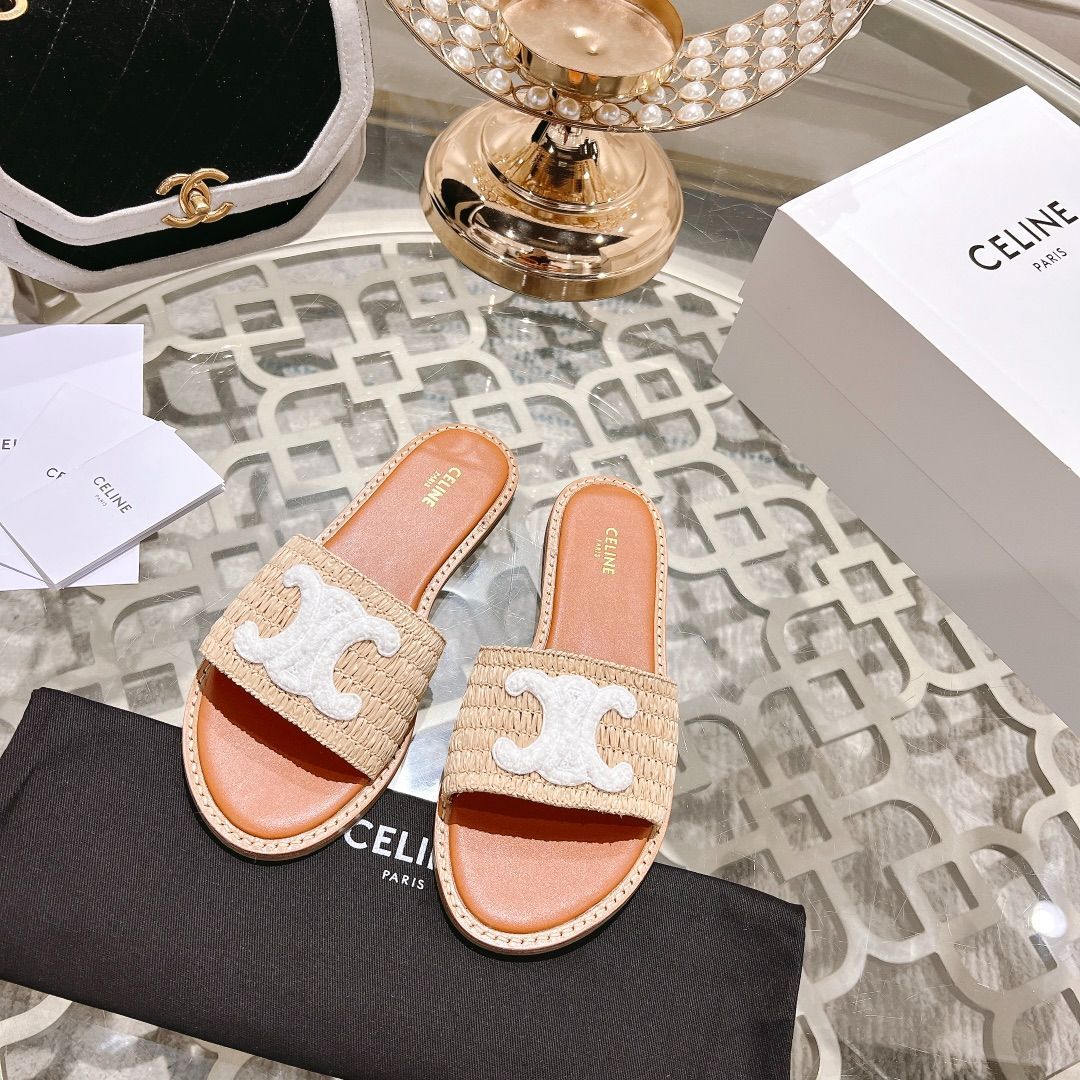 CELINE セリーヌ ヴィンテージ ローマ スリッパ01-2