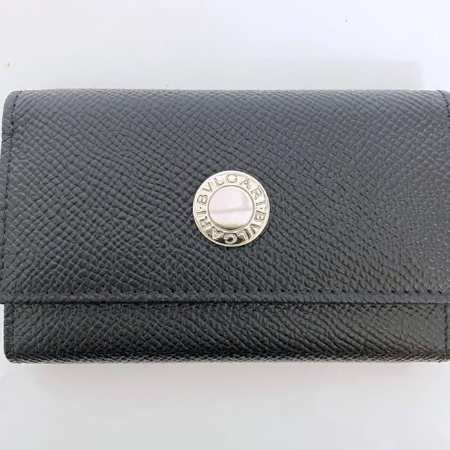 未使用❗BVLGARI　6連キーケース ブルガリ 6連 キーケース ブラック ロゴマニア 未使用 美品 グレイン
