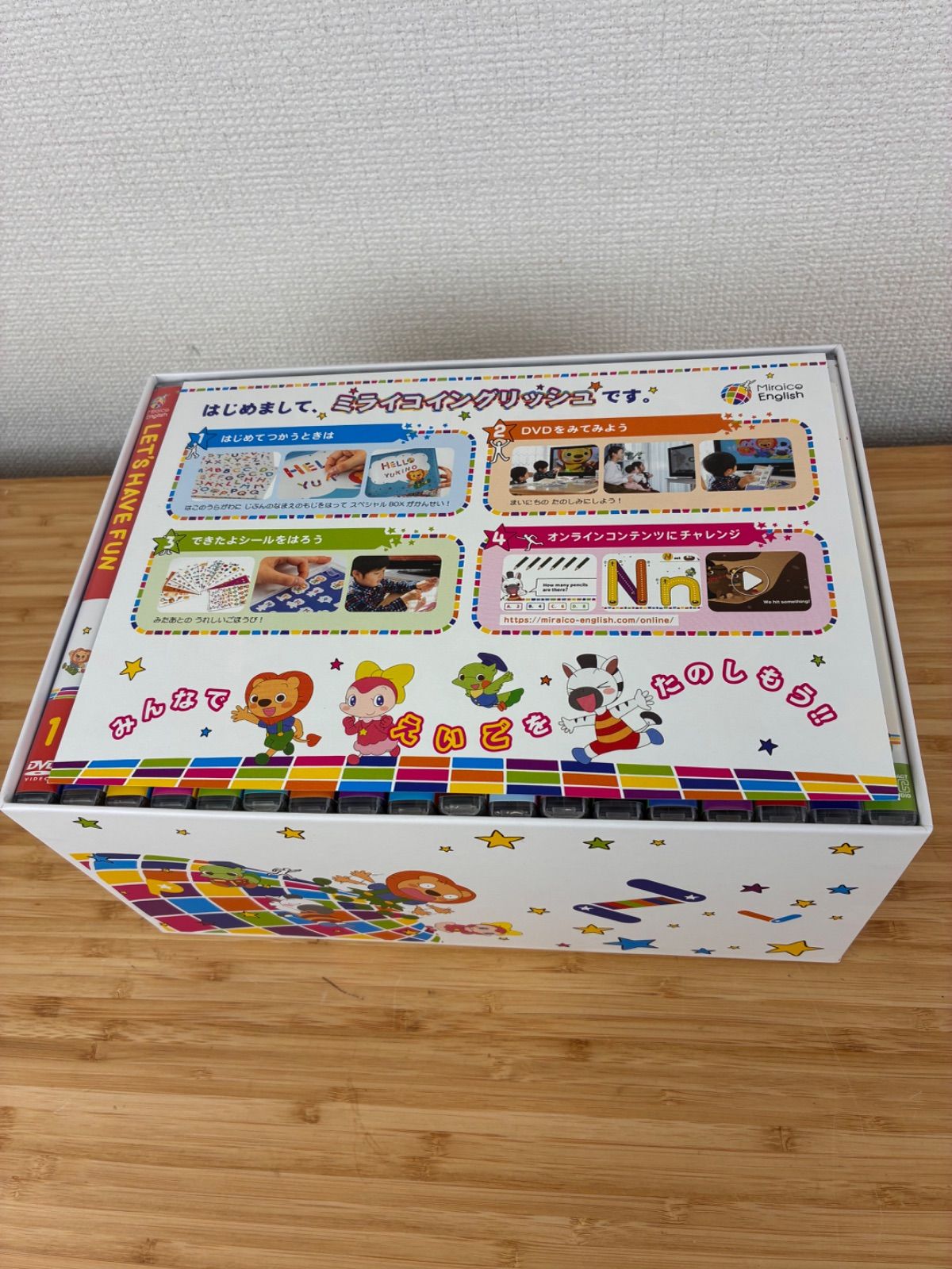 幼児英語教材】ミライコ イングリッシュDVD15本➕LETS SING CD3