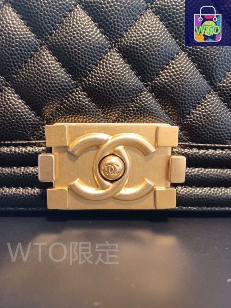 CHANELボーイシャネル キャビアスキン 黒 ショルダーバッグ STEELWINDOWSANDDOORS_COM