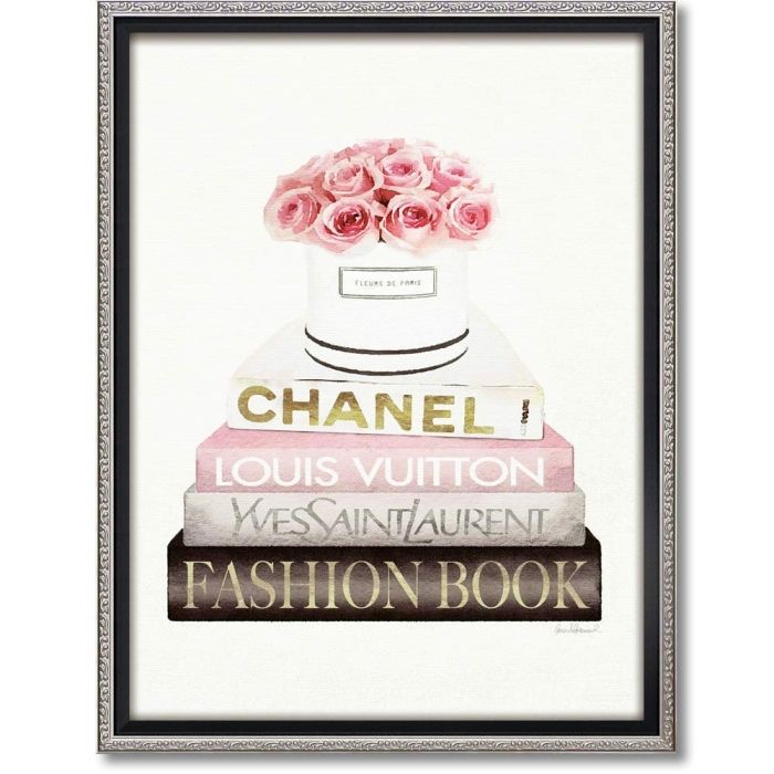 5営業日で発送 ユーパワー オマージュキャンバスアート ブックスタック ピンクローズ M BC-12077 1761519