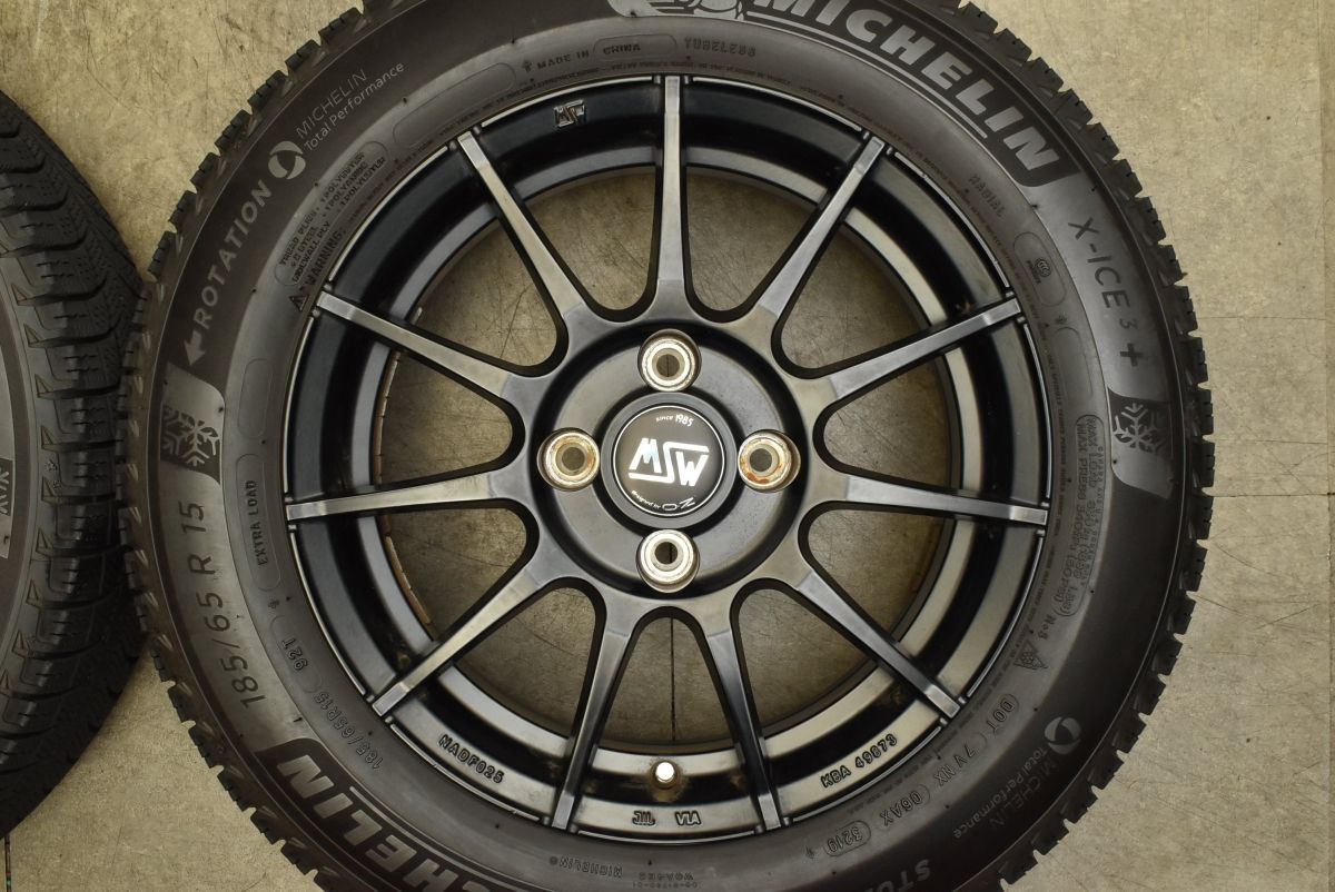 希少サイズ】MSW85 15in 6J +25 PCD108 ミシュラン X-ICE3+ 185/65R15 