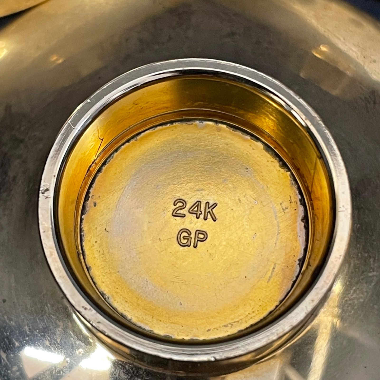 24KGP 金杯 飾り盃 酒器 5枚セット 台座付き - メルカリ